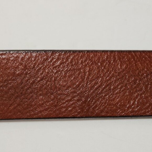 New Torino Elite 34 Brown Leather Belt European Tanned Cowhide USA Nickel Buckle - Picture 10 of 13